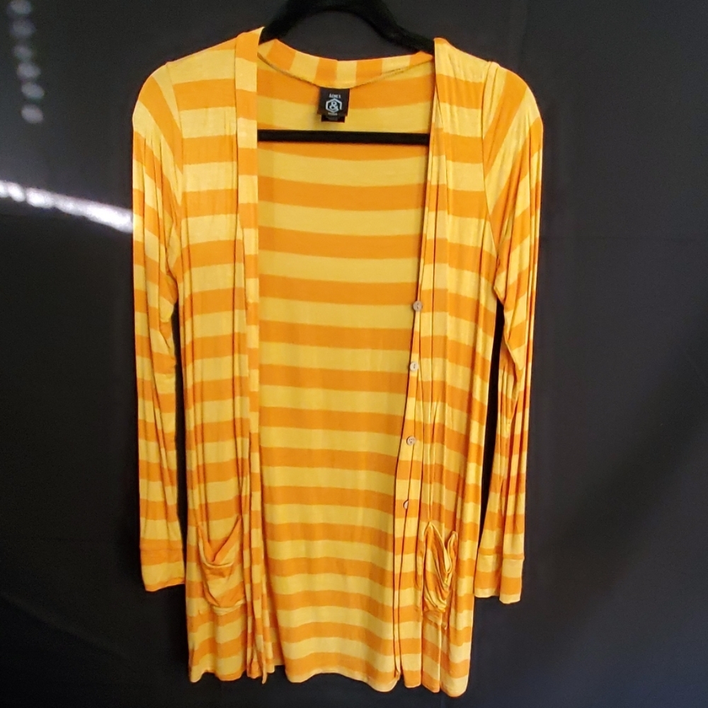 Yellow stripy cardigan